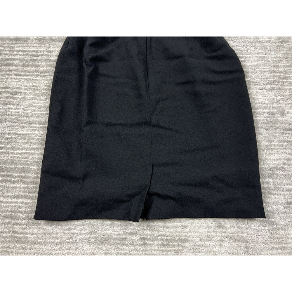Vintage Liz Claiborne Collections Skirt Womens 10 Black Wool Lined Casual - Picture 9 of 10